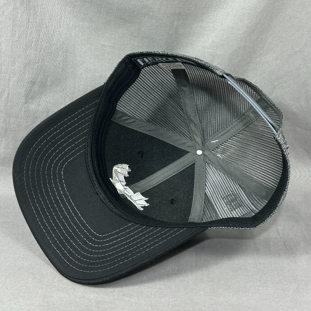 Skullz Antlers Fierce Snapback Hat Black Trucker Fishing Hunting Outdoor Mens - Picture 10 of 13